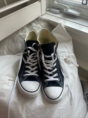 Converse Black and White High-Top Canvas Sneakers